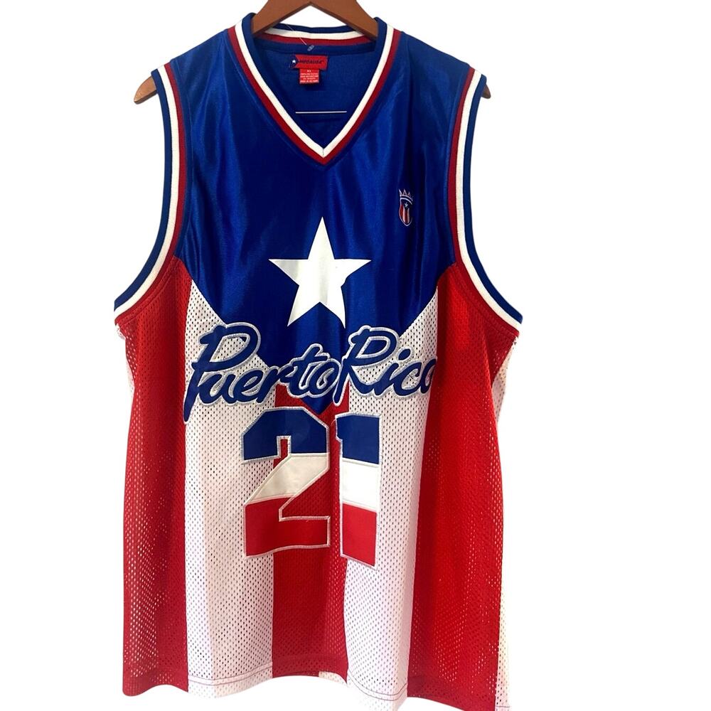 Vintage Stitched stunning Puerto Rico Basketball jersey NWOT mint condition szXL